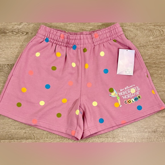 Disney Tinker Bell Pride Month Polka-Dot Shorts NWT Size Small - Picture 1 of 6